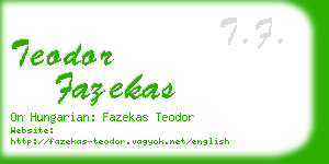 teodor fazekas business card